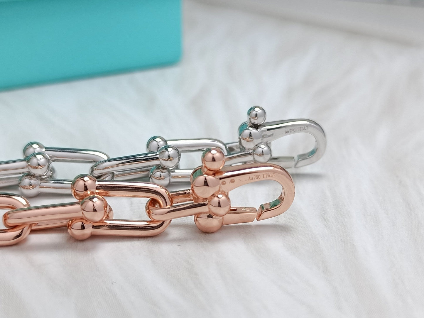 TIFFANY HARDWEAR BRACELET PINK GOLD AND SILVER