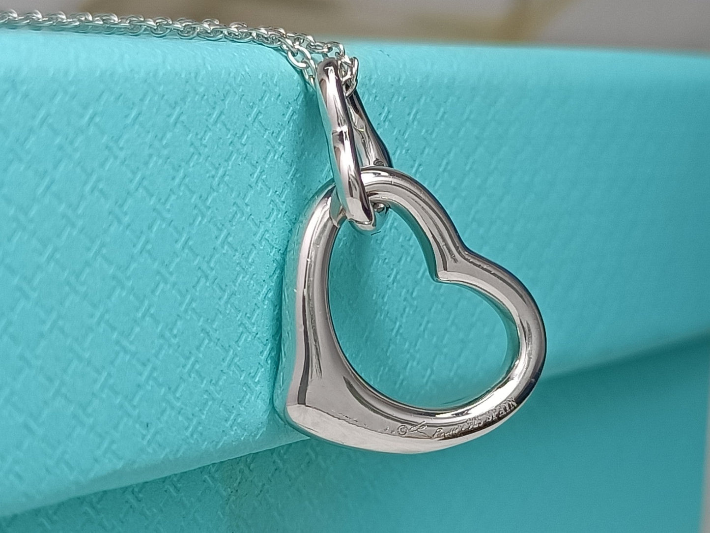 TIFFANY DOUBLE HEART SILVER NECKLACE
