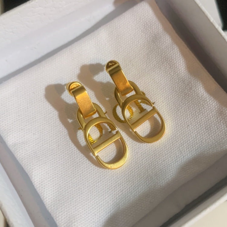 DIOR CD EARRINGS GOLD