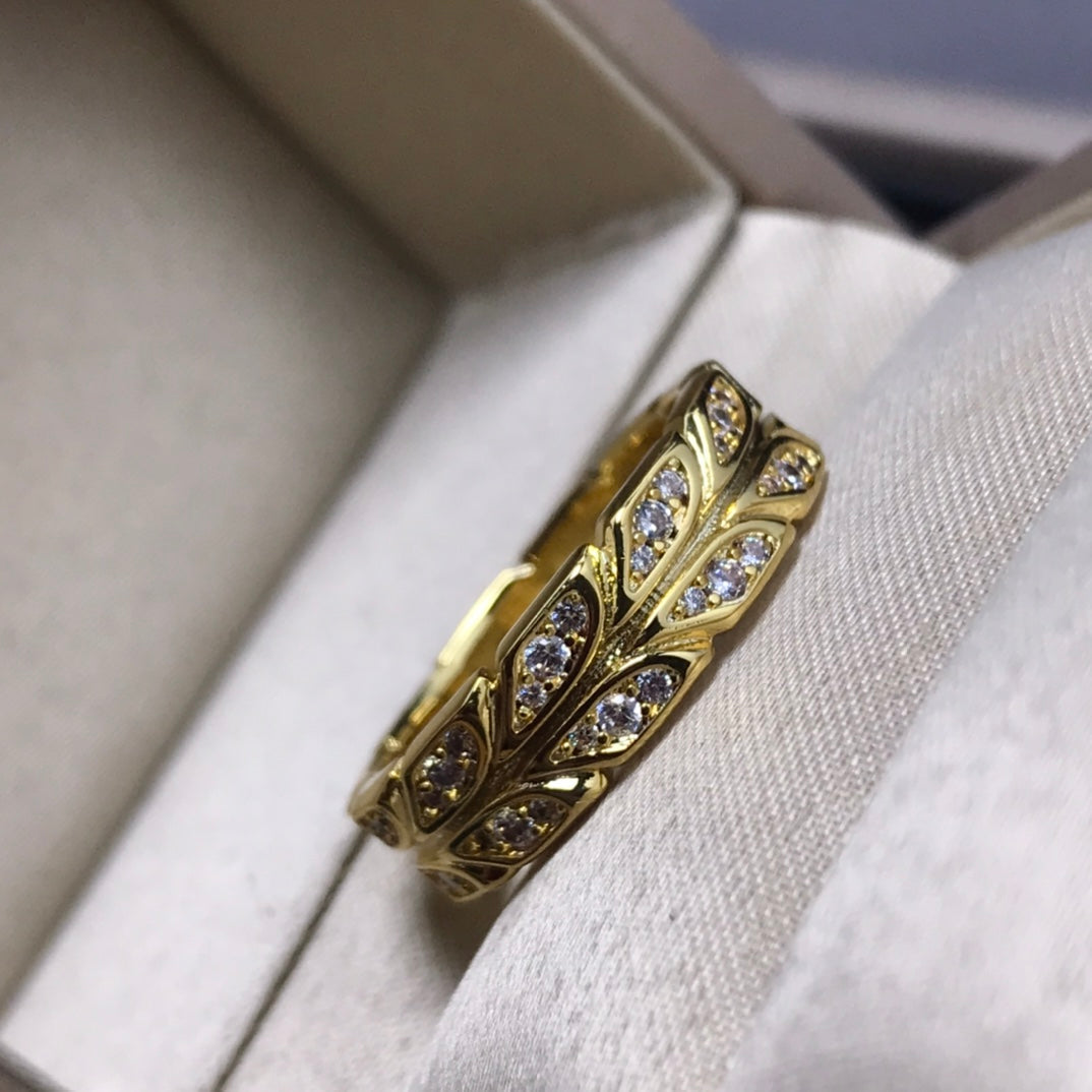 TIFFANY OLIVE LEAF RING DIAMONDS