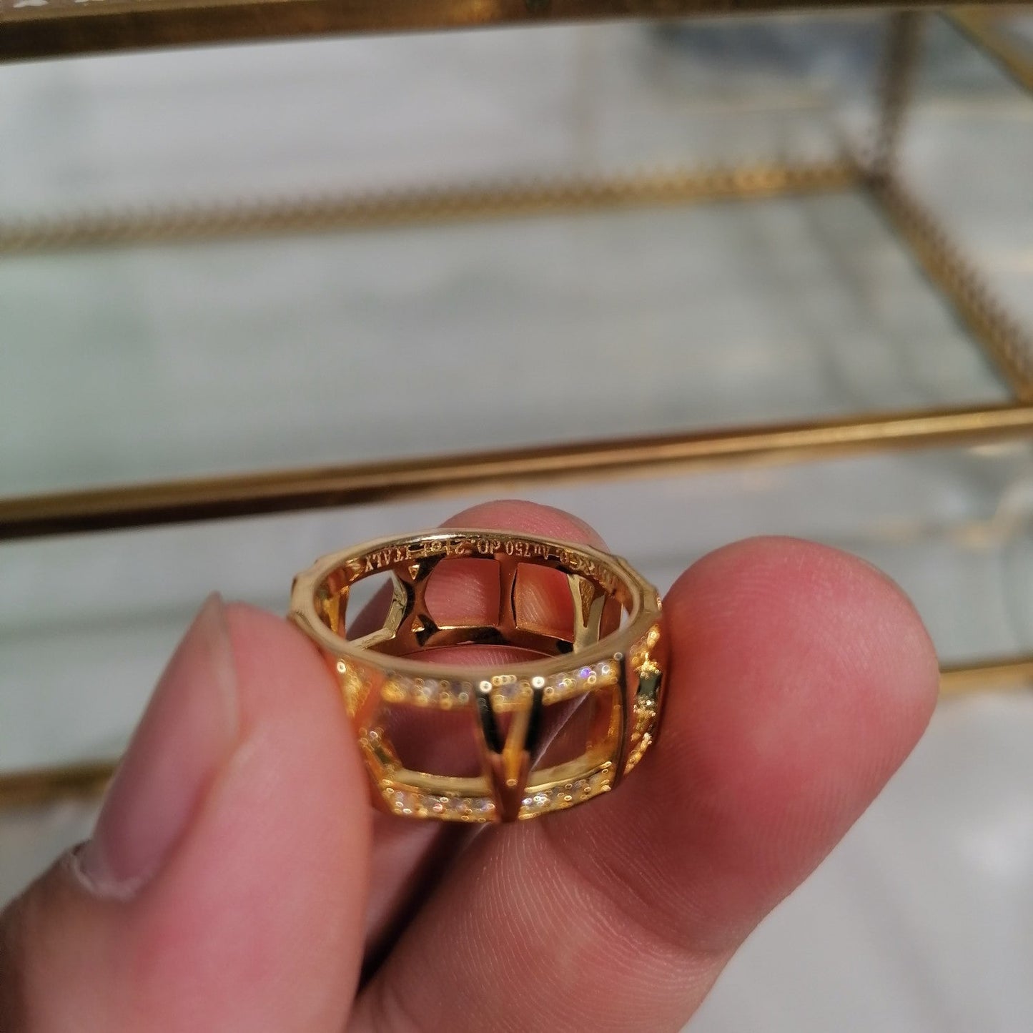 TIFFANY ATLAS LARGE OPEN DIAMOND RING