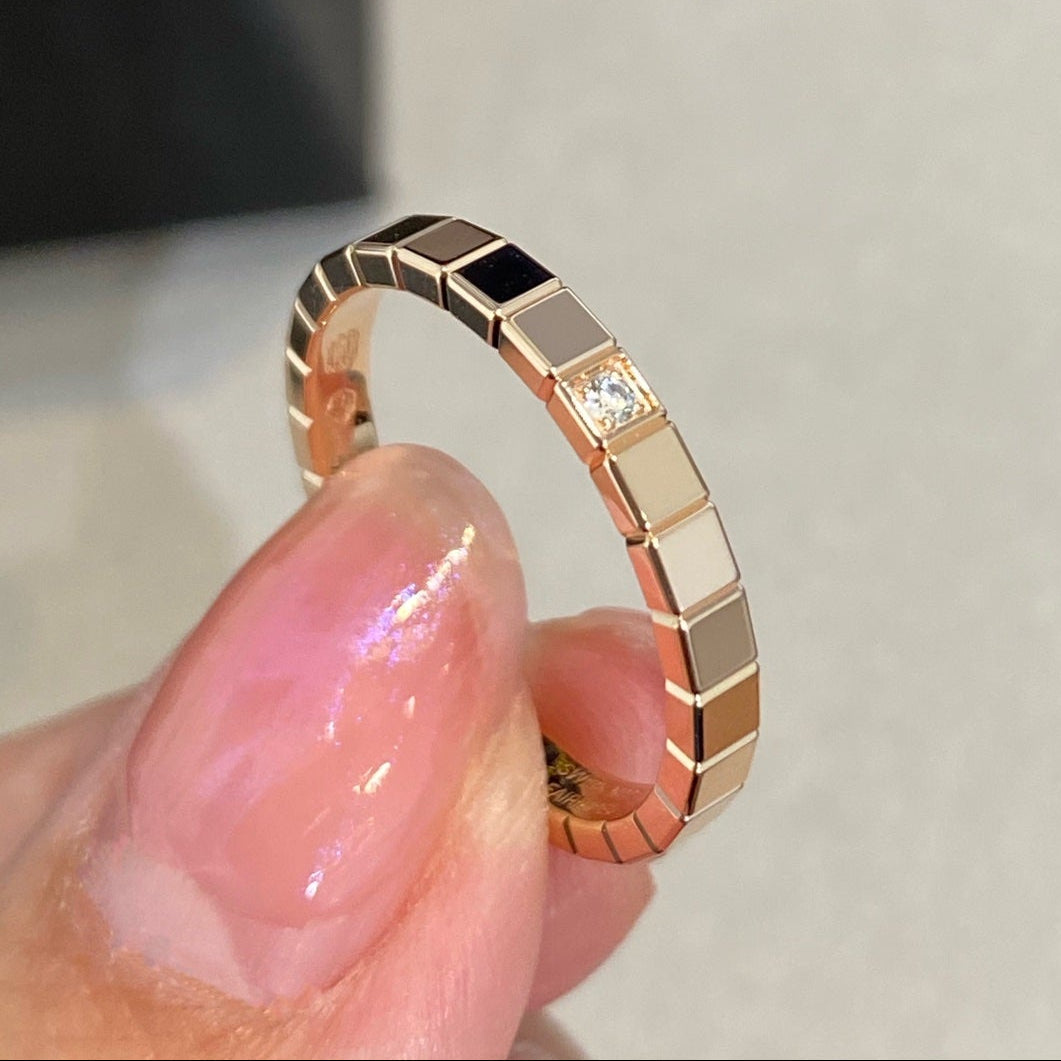 CHOPARD ICE CUBE PINK GOLD RING