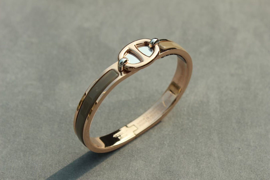 HERMES CLIC CHAINE PINK GOLD BRACELET