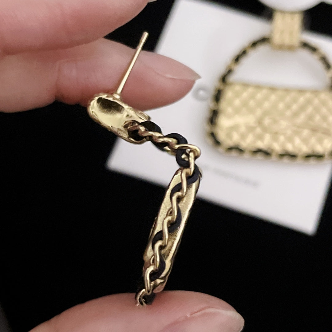 Chanel Flap Bag Stud Earrings