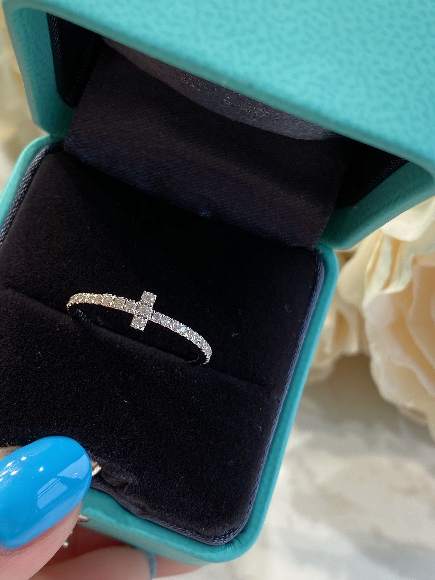 TIFFANY T SMALL RING DIAMOND SILVER