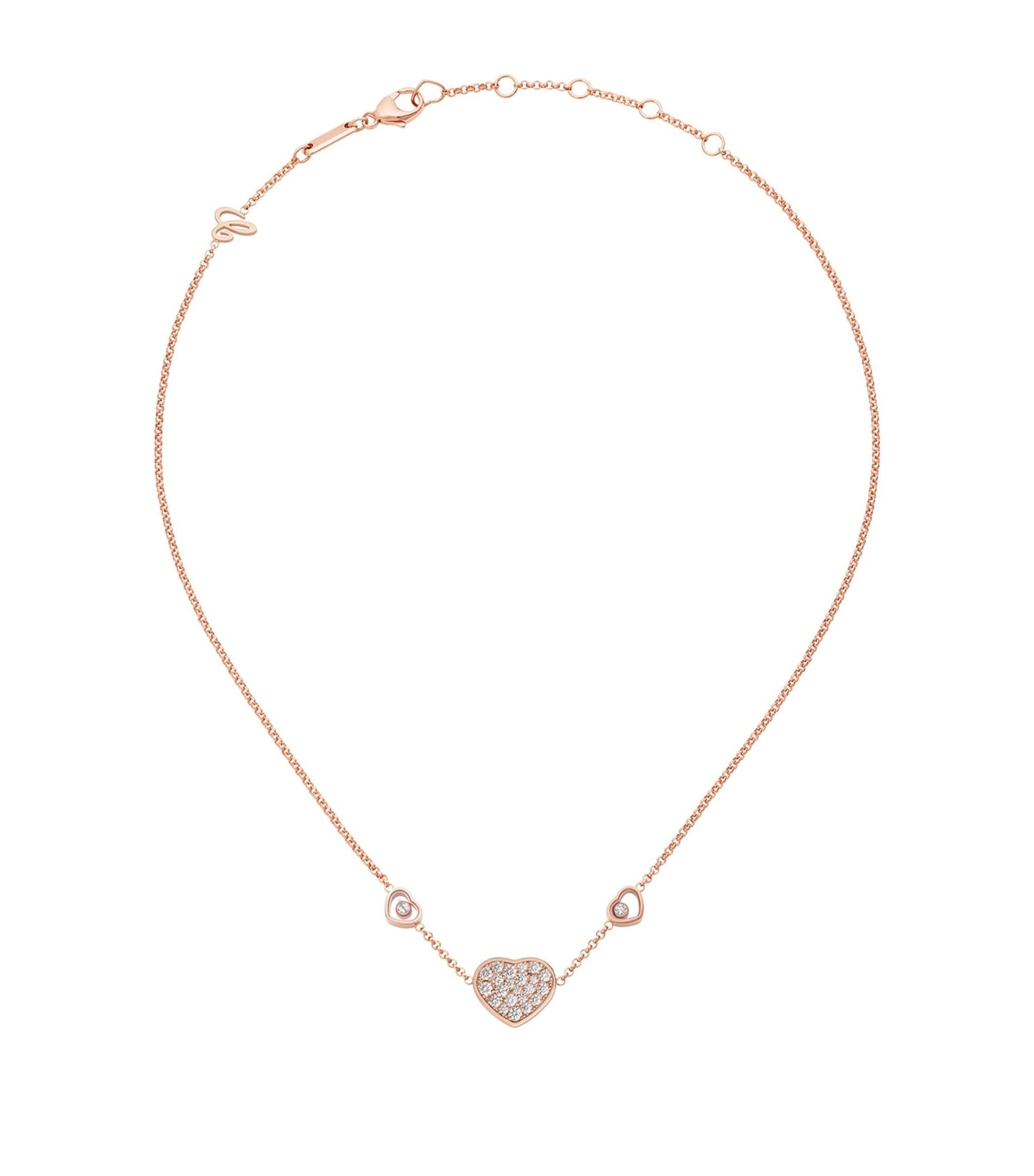 CHOPARD HAPPY HEART NECKLACE 3 MOTIFS DIAMOND