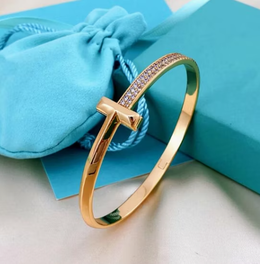 TIFFANY WIDE DIAMONDS HINGED BANGLE