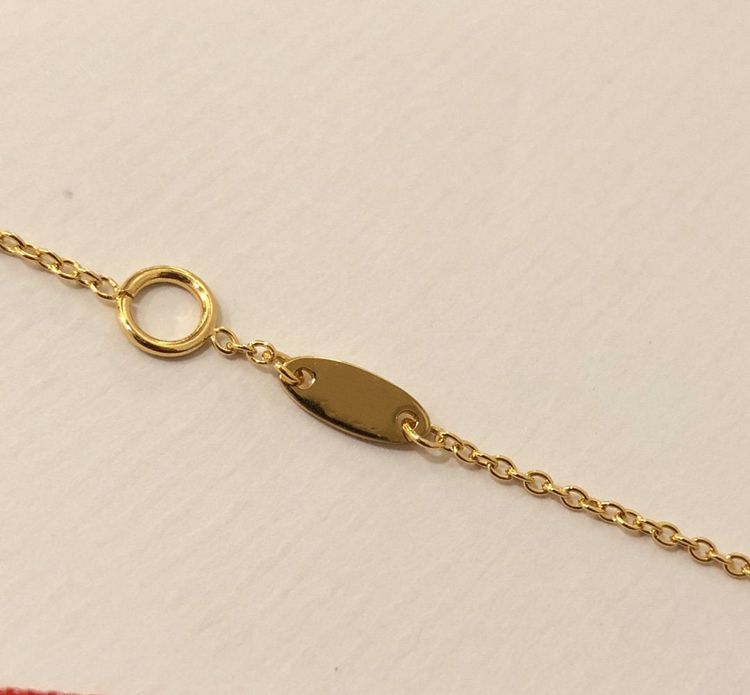 DIOR ROSE DES VENTS NECKLACE YELLOW GOLD, DIAMONDS AND MOTHER-OF-PEARL
