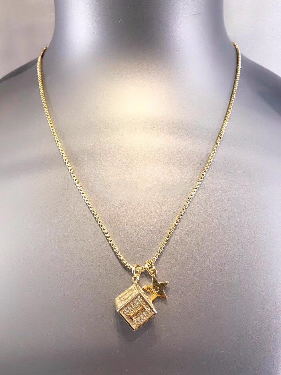 DIOR CD DICE NECKLACE