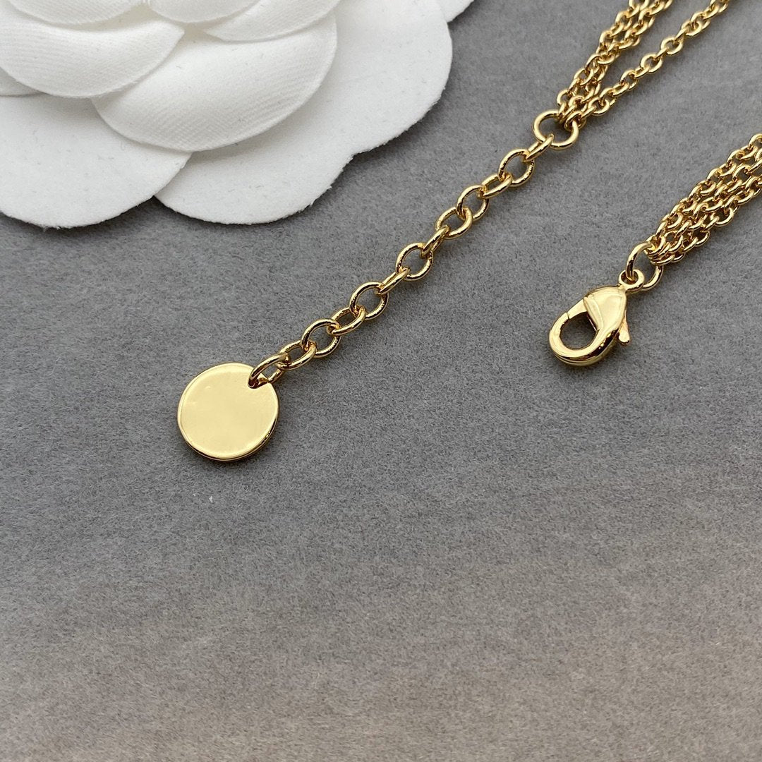 DIOR WOMEN 30 MONTAIGNE NECKLACE GOLD-FINISH METAL