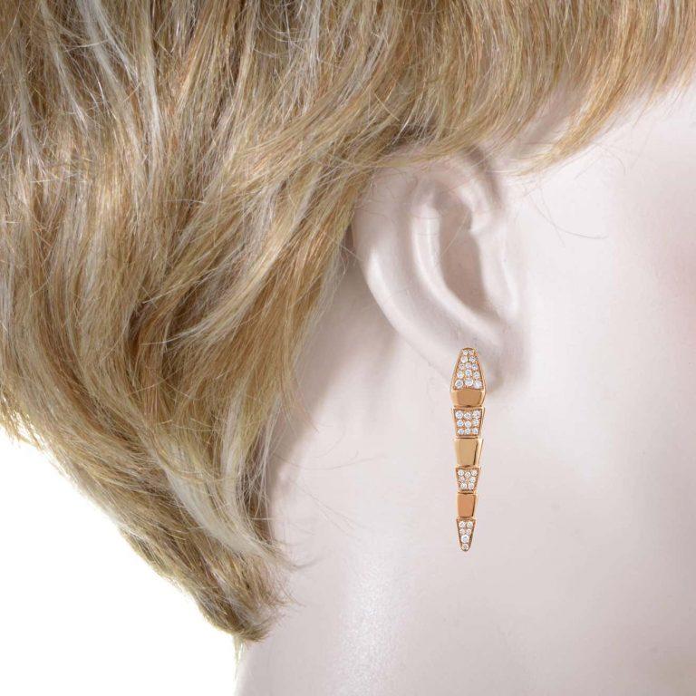BVLGARI SERPENTI DIAMOND EARRINGS