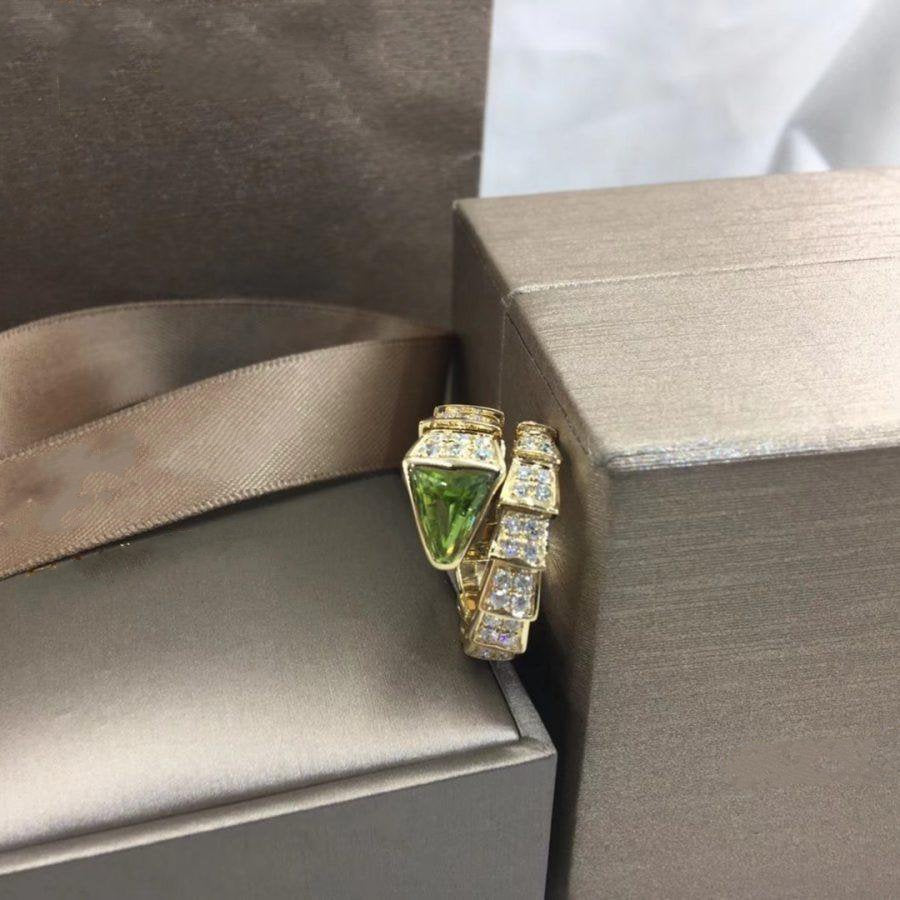 BVLGARI SERPENTI RING GOLD DIAMOND MALACHITE