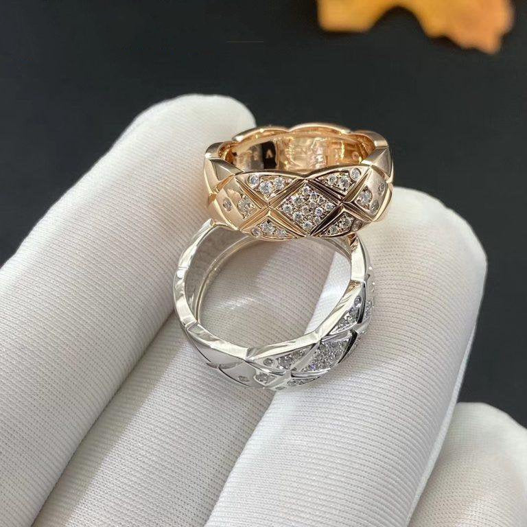 Chanel Crush Small Ring Pink Gold Diamond