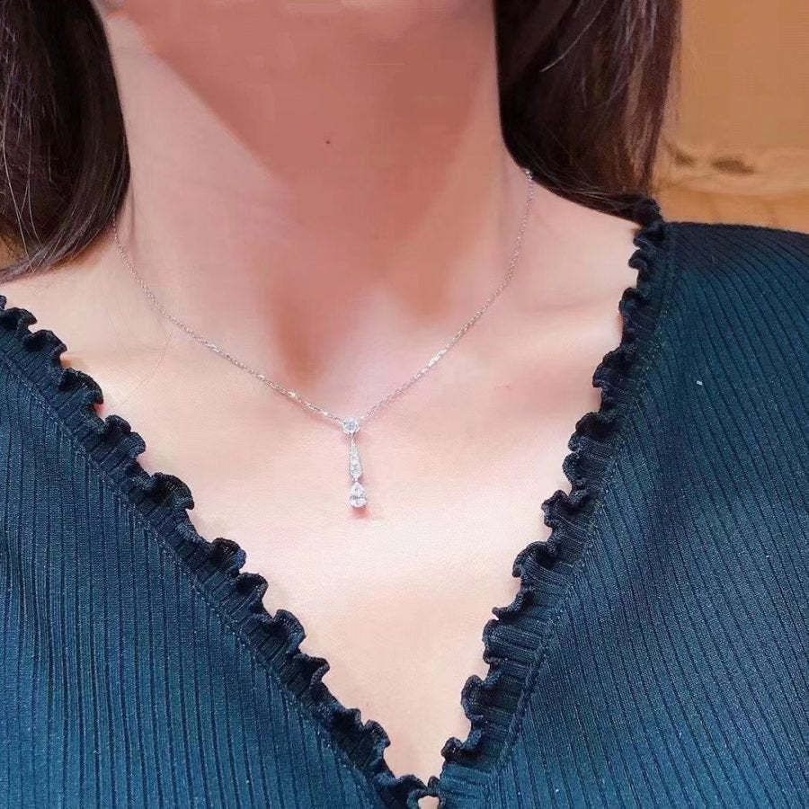 CHAUMET JOSEPHINE SILVER DIAMOND NECKLACE