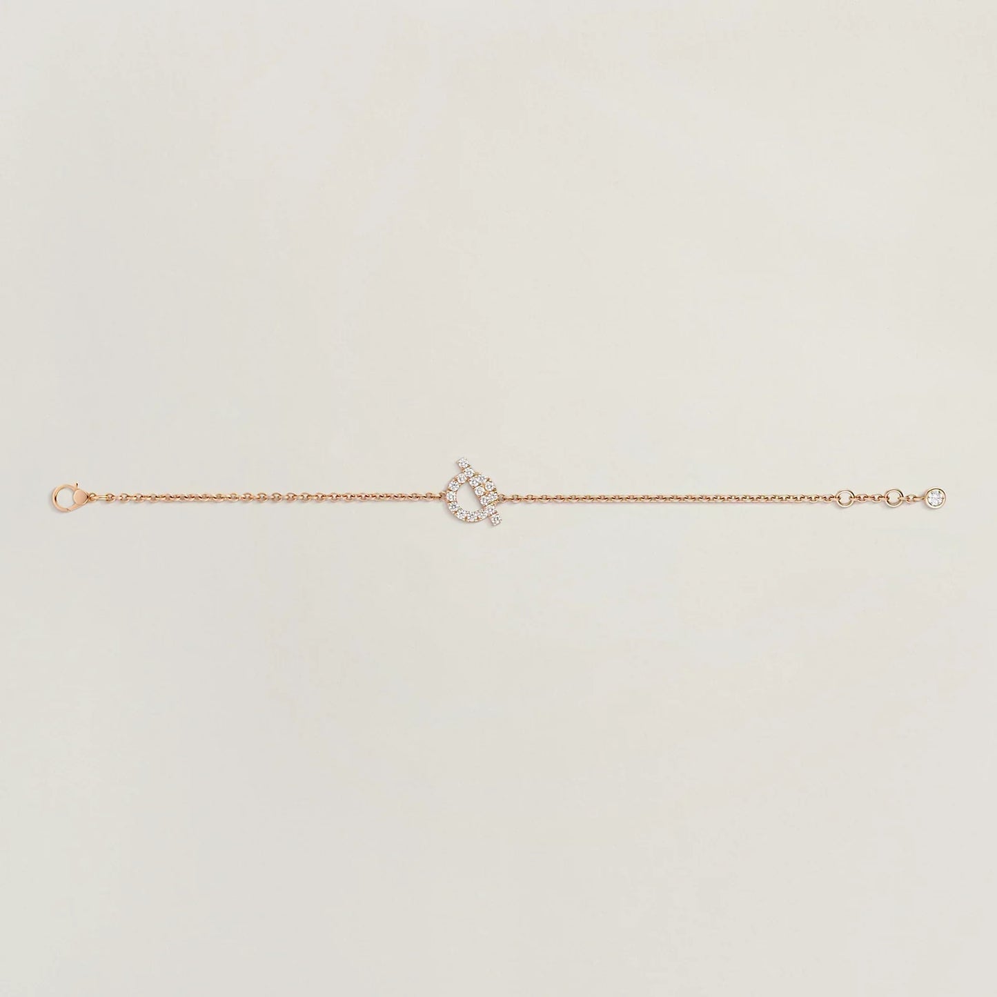 HERMES FINESSE PINK GOLD DIAMOND BRACELET