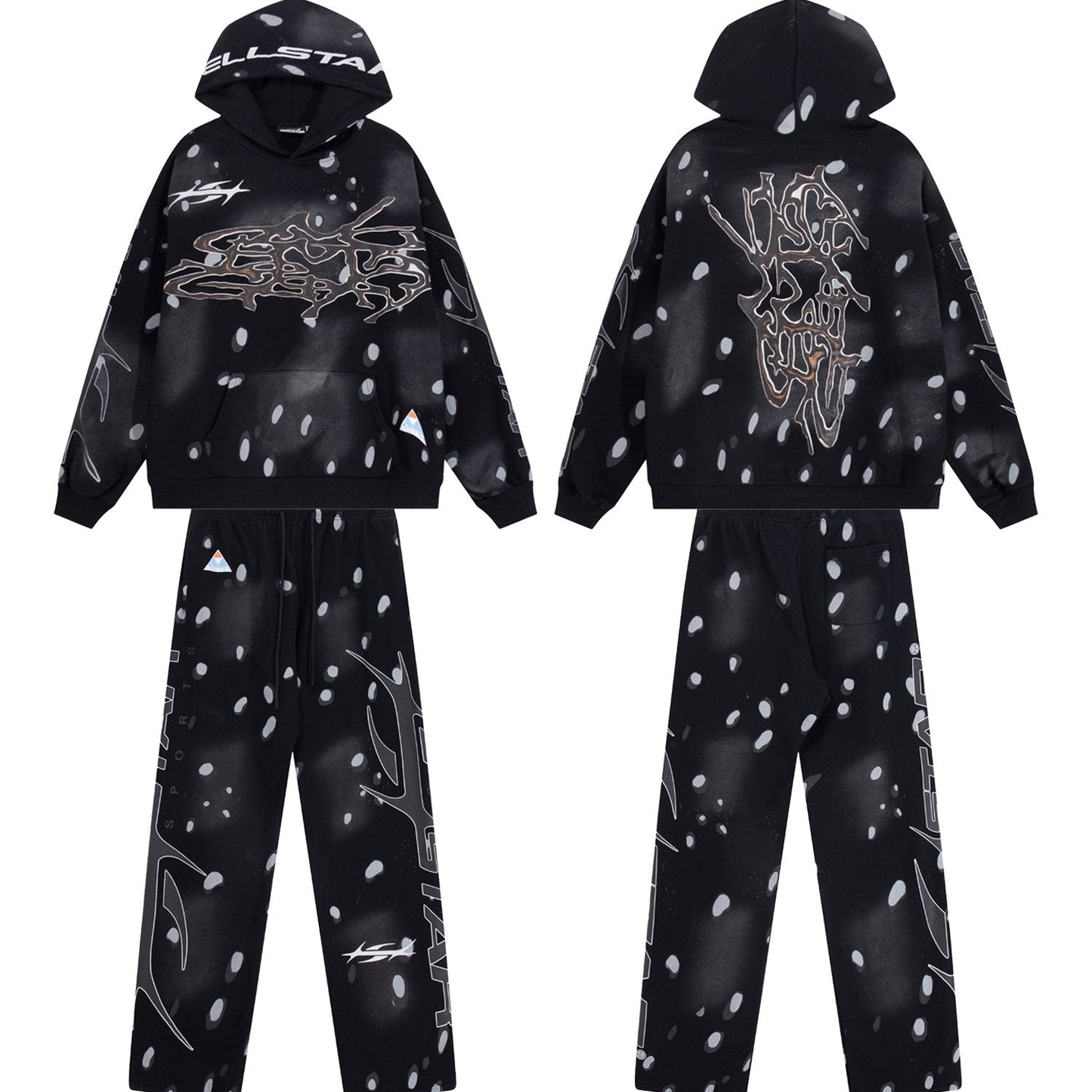 Hellstar 816 Splatter Graphic Sweatpants — context