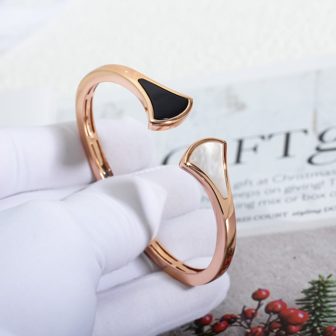BVLGARI DREAM BRACELET OPEN PINK GOLD MOP