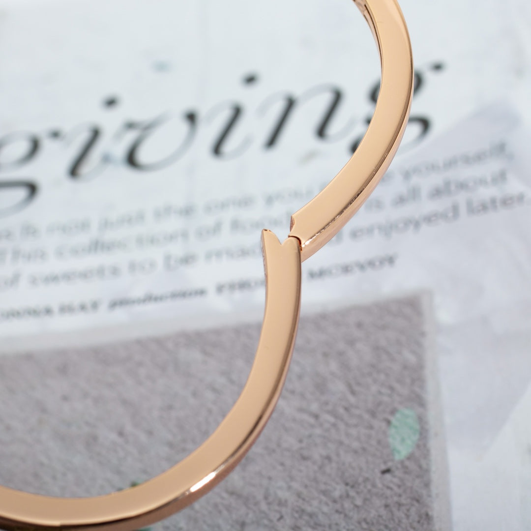 BVLGARI DREAM BRACELET OPEN PINK GOLD MOP DIAMOND