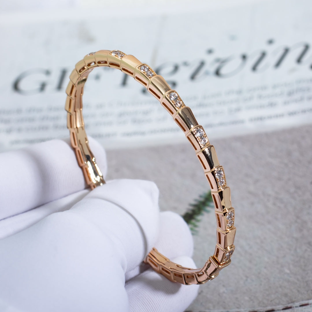 BVLGARI SERPENTI BRACELET PINK GOLD DIAMOND