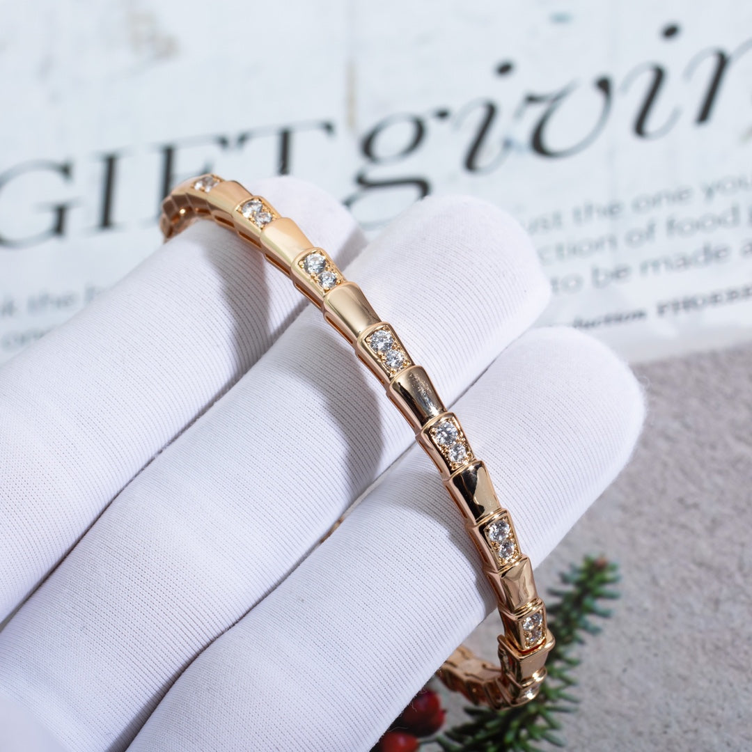 BVLGARI SERPENTI BRACELET PINK GOLD DIAMOND