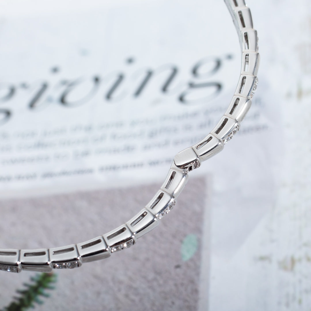 BVLGARI SERPENTI BRACELET SILVER DIAMOND