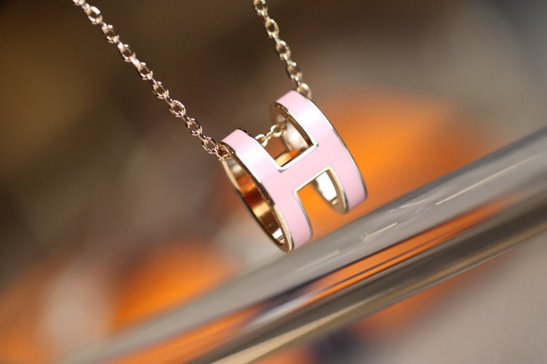 HERMES POP H PEDANT PINK GOLD