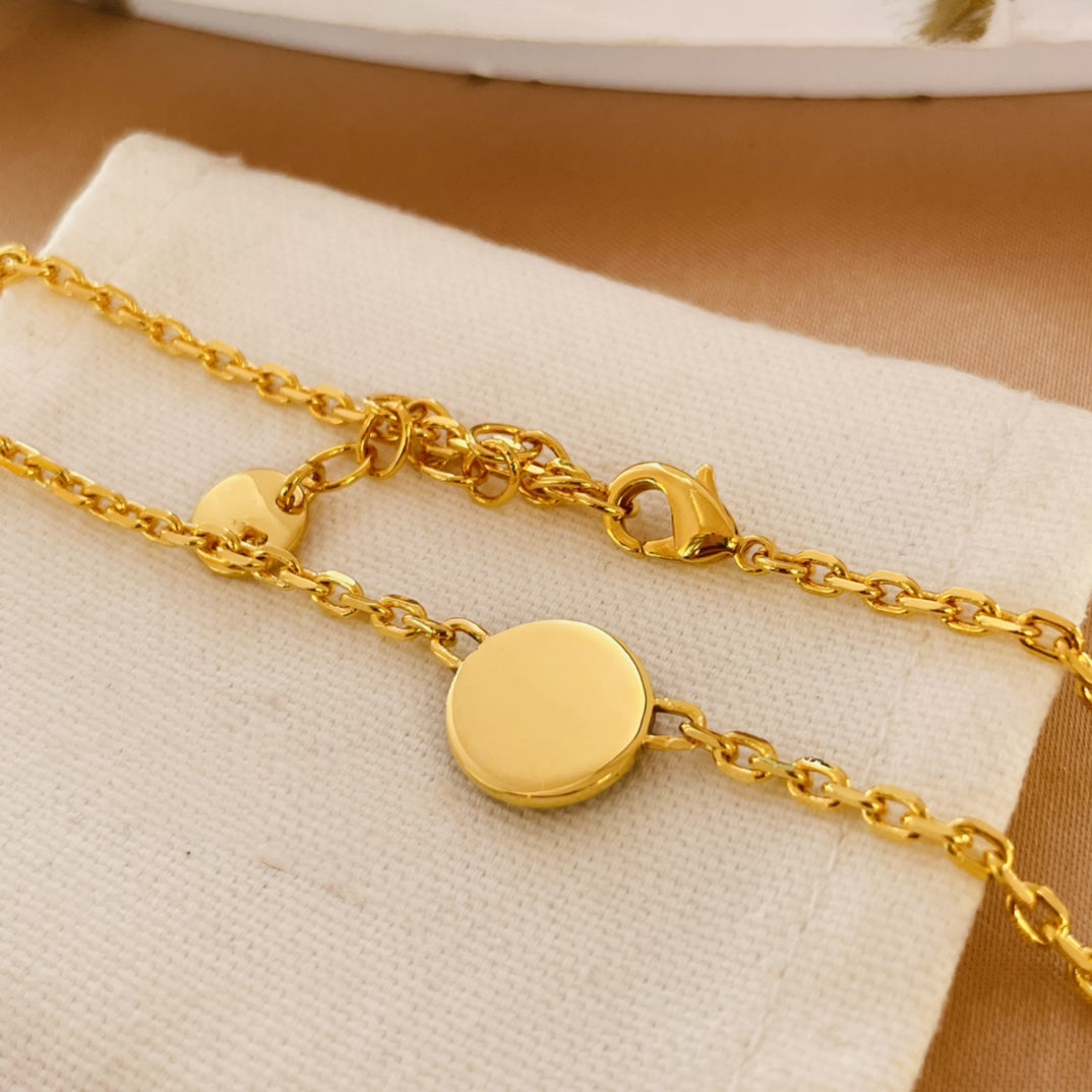 DIOR CD PEDANT NECKLACE GOLD