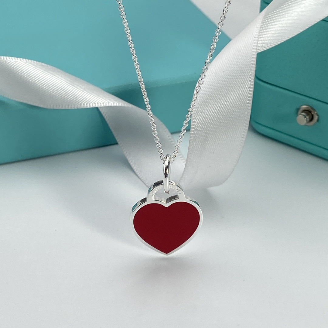 TIFFANY HEART PEDANT SILVER NECKLACE