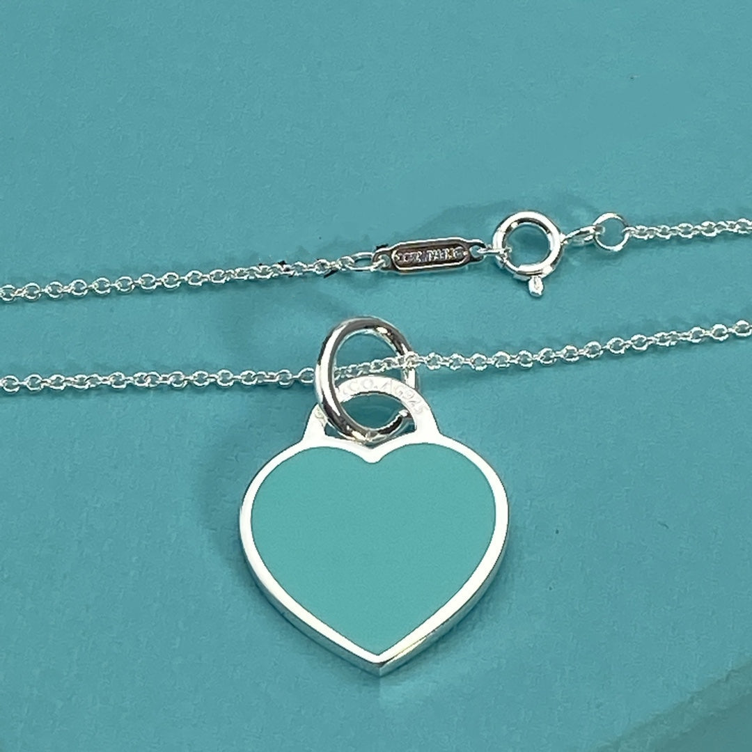TIFFANY HEART PEDANT SILVER NECKLACE