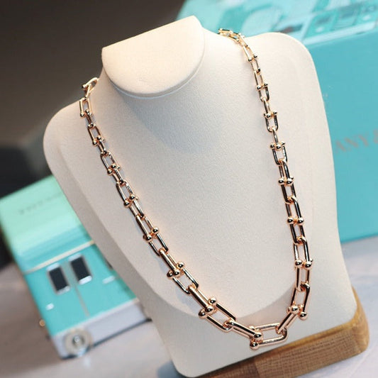 TIFFANY HARDWEAR LINK GOLD NECKLACE
