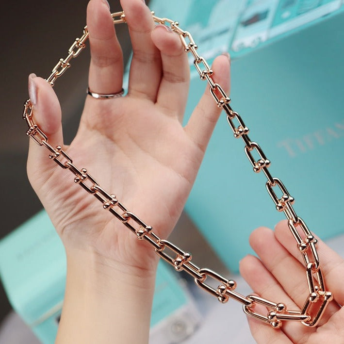 TIFFANY HARDWEAR LINK GOLD NECKLACE