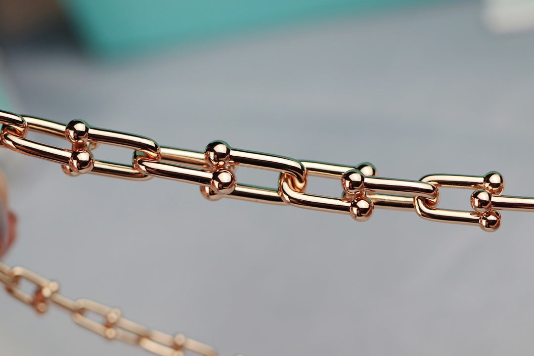 TIFFANY HARDWEAR LINK GOLD NECKLACE