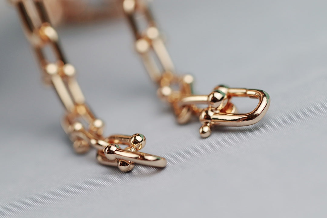 TIFFANY HARDWEAR LINK GOLD NECKLACE