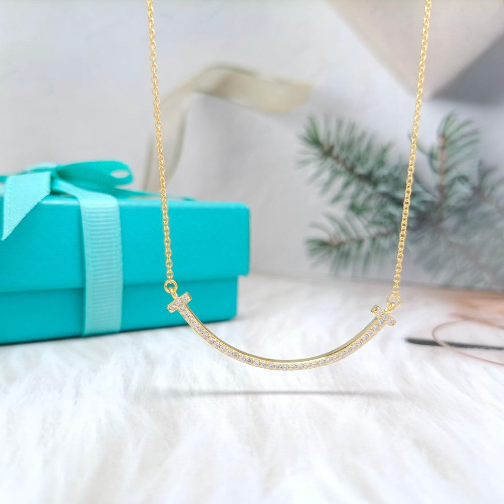 TIFFANY BIG SMILE PEDANT DIAMOND NECKLACE