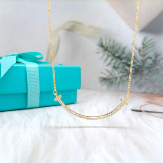 TIFFANY BIG SMILE PEDANT DIAMOND NECKLACE