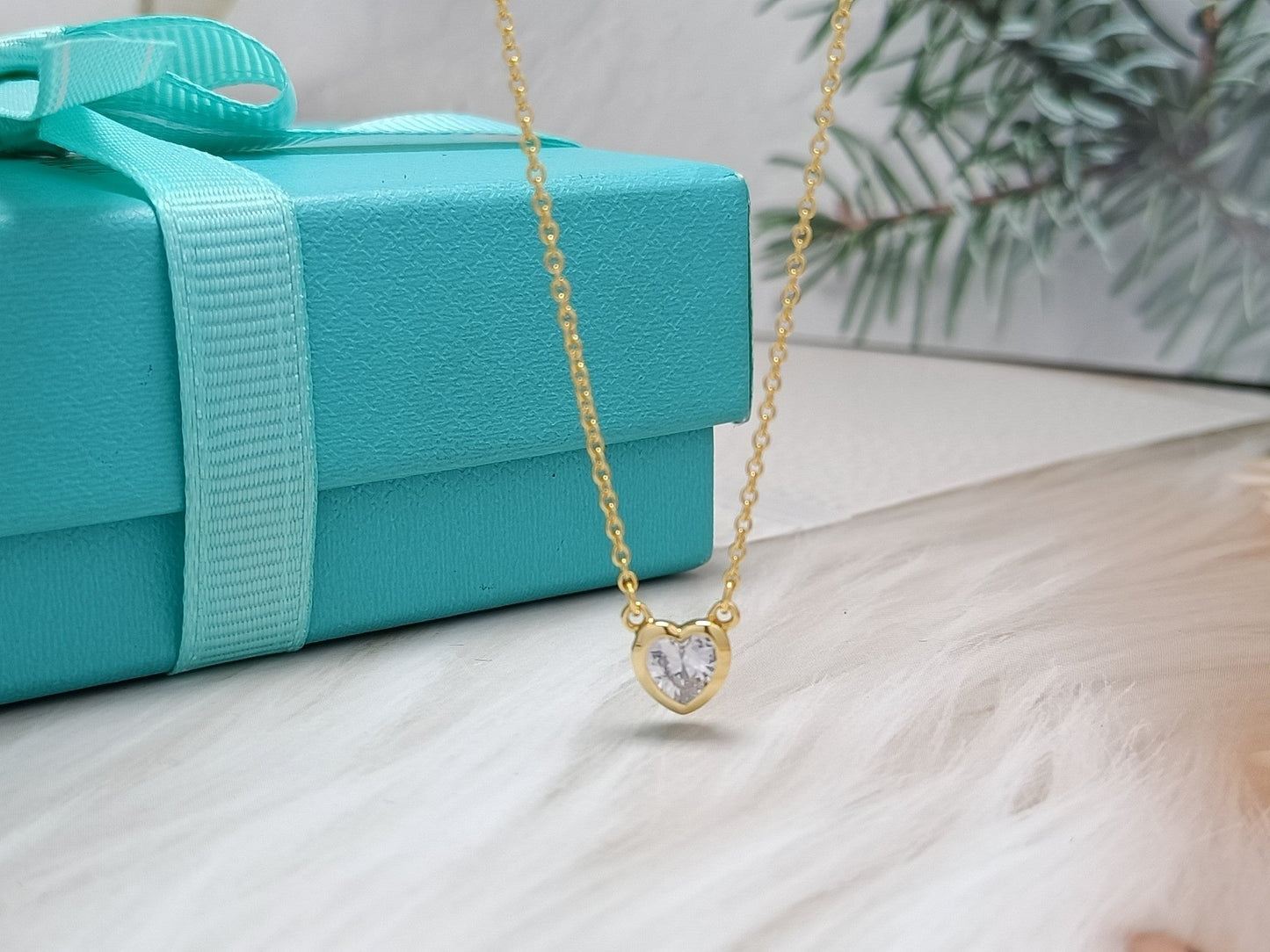 TIFFANY HEART BIG DIAMOND NECKLACE