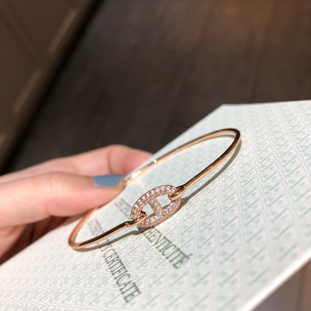 HERMES CHAINE BRACELET DIAMOND
