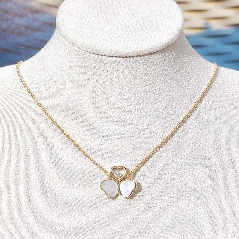 CHOPARD HAPPY WING NECKLACE MOP 1 DIAMOND