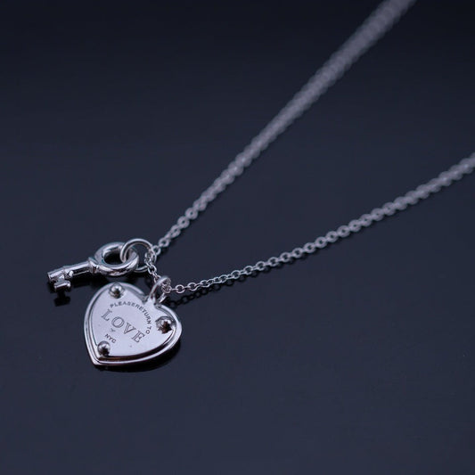 TIFFANY KEY AND HEART SILVER NECKLACE