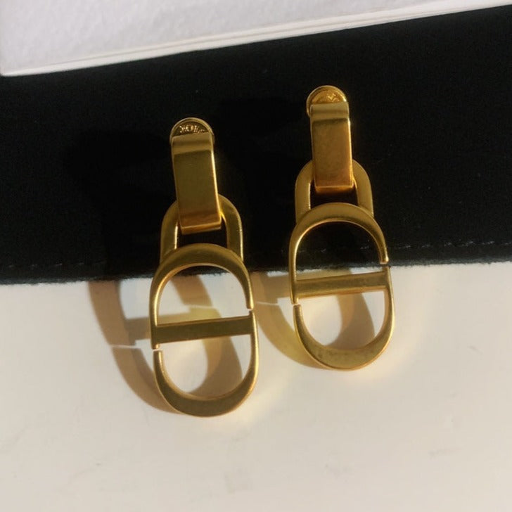 DIOR CD EARRINGS GOLD