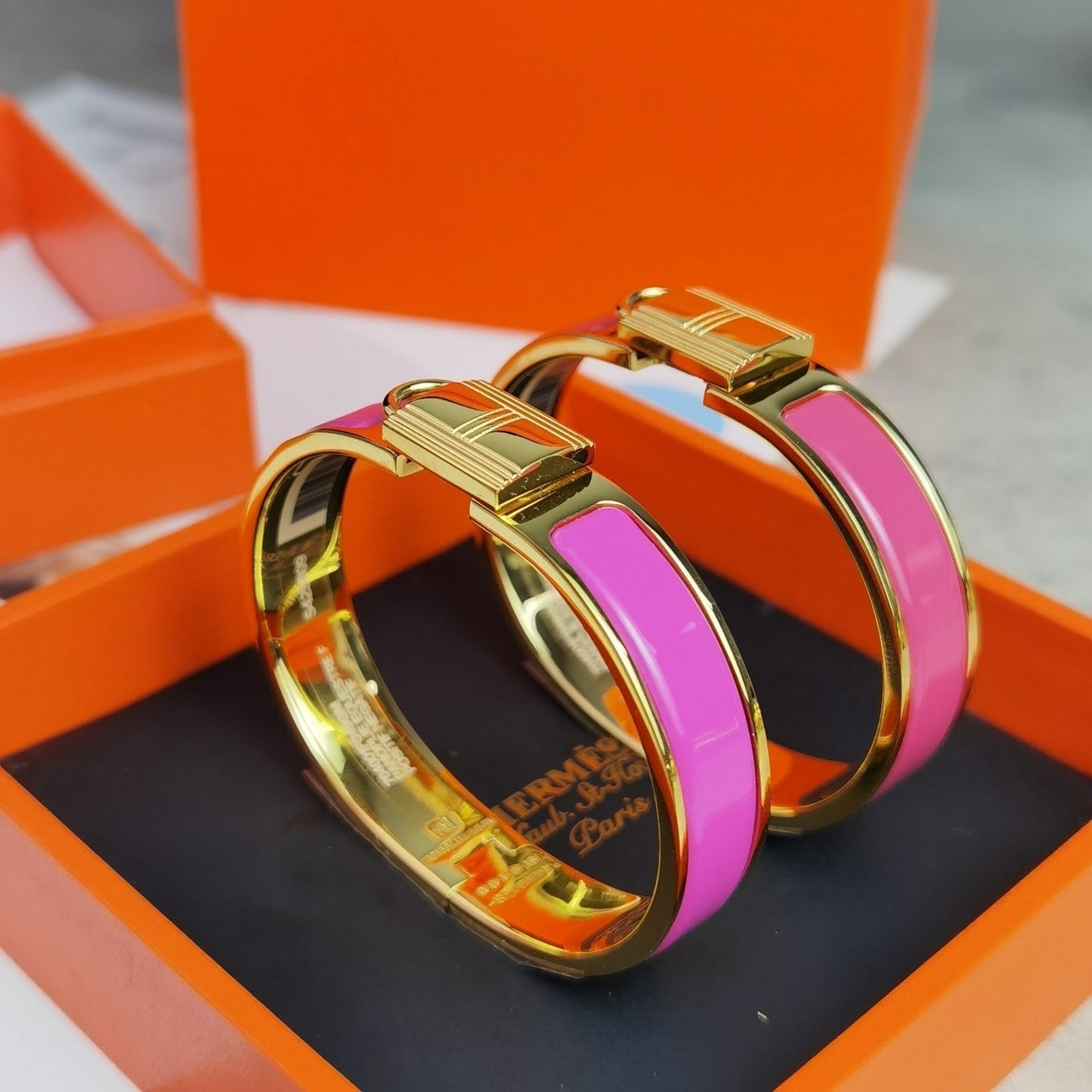 HERMES H LOCK BRACELET 12MM