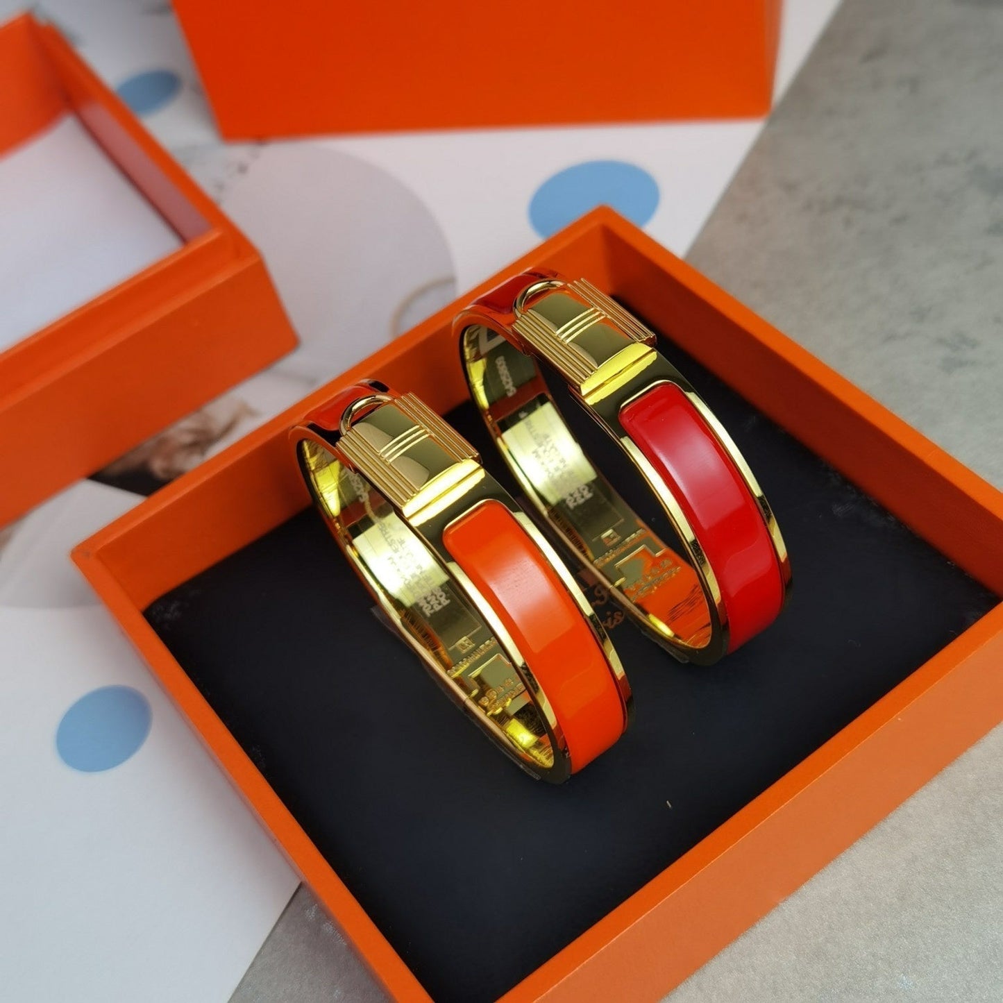 HERMES H LOCK BRACELET 12MM