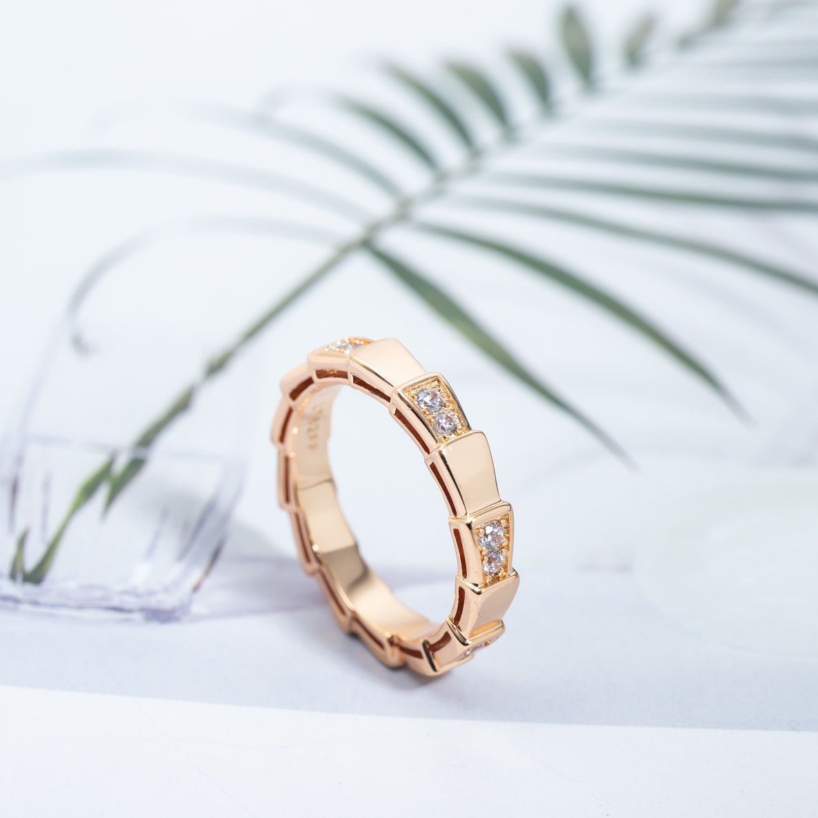 BVLGARI SERPENTI RING PINK GOLD 3MM