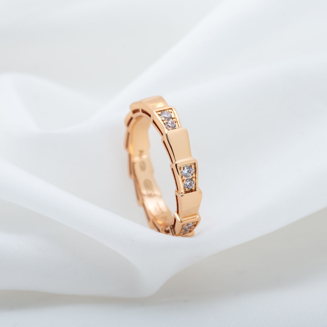 BVLGARI SERPENTI RING PINK GOLD 3MM
