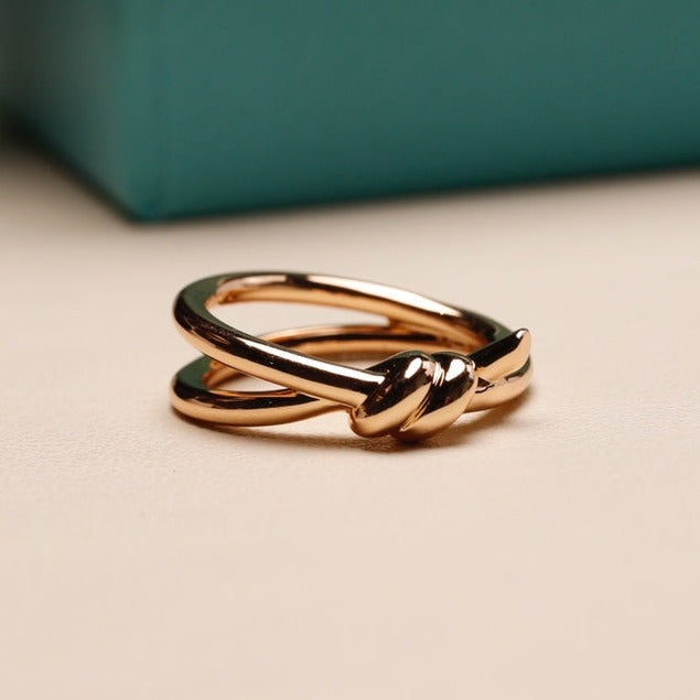 TIFFANY KNOT RING PINK GOLD