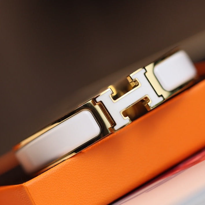 HERMES H BRACELET 12MM GOLD