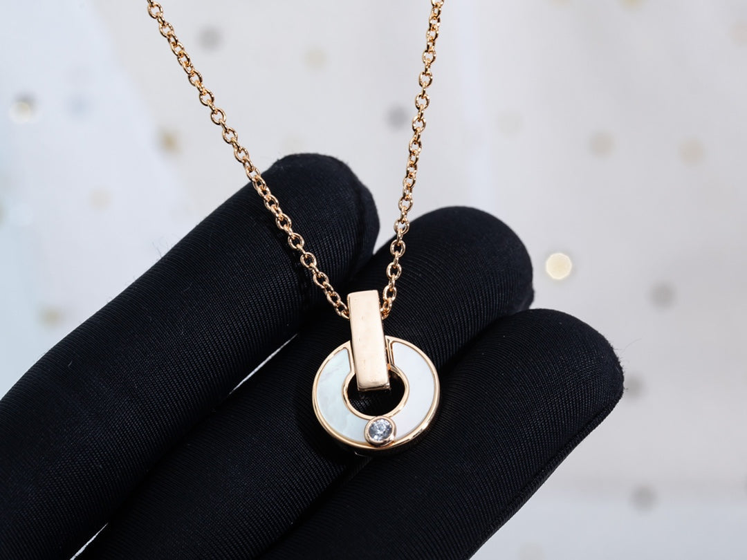 BVLGARI GARI NECKLACE PINK GOLD MOP