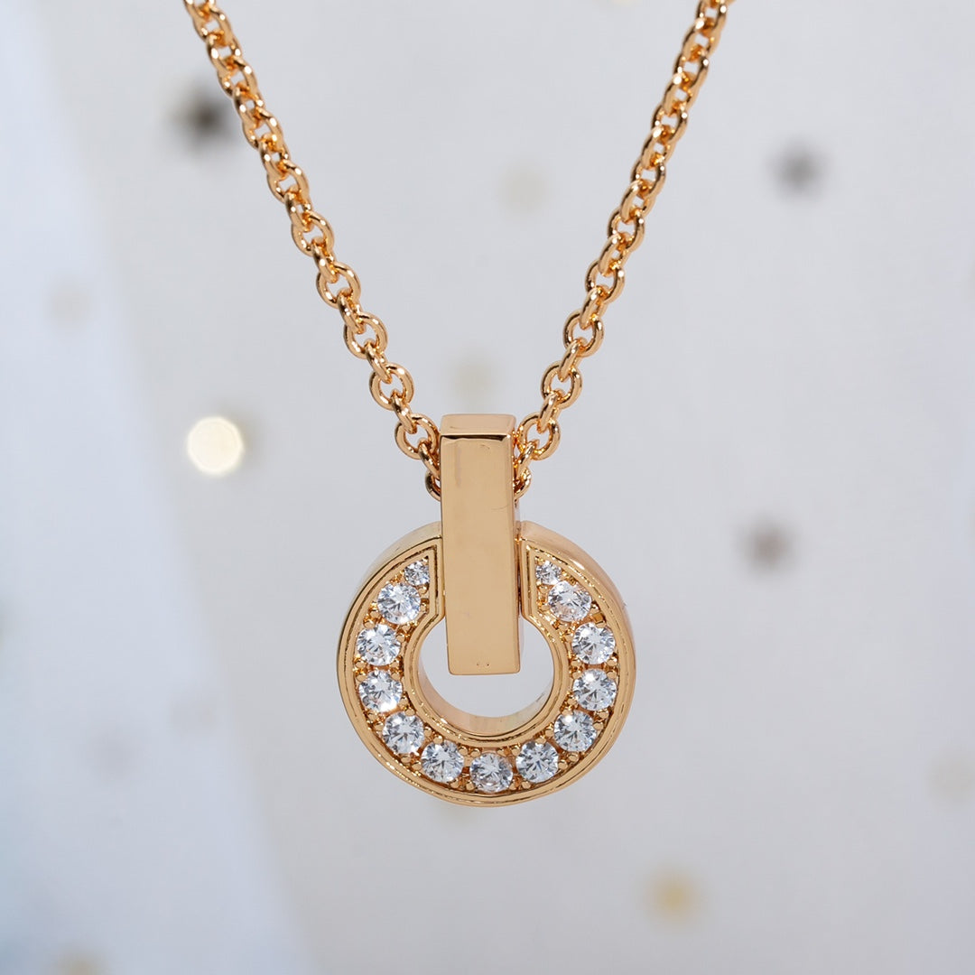 BVLGARI GARI NECKLACE PINK GOLD DIAMOND