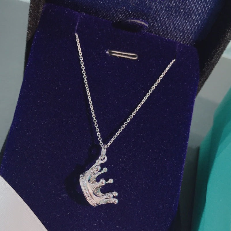 TIFFANY CROWN PEDANT NECKLACE