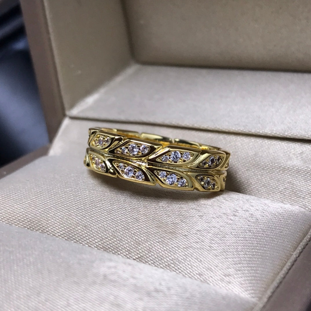 TIFFANY OLIVE LEAF RING DIAMONDS